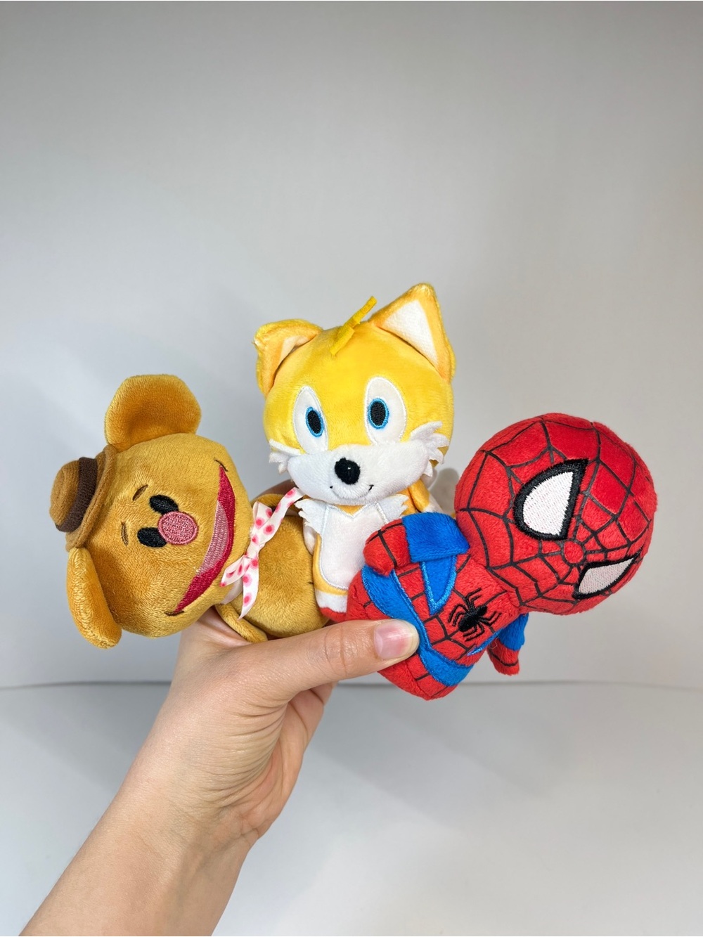 Hallmark Itty Bitty's Plush Stuffed Toy Tails Sonic Spider-Man Fozzie Muppet Lot - Picture 3 of 12